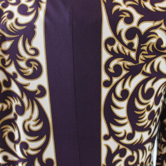 Nicole Miller Women's Vintage Regal Jewel Toned Floral Dress Silk Size Small - Picture 5 of 11